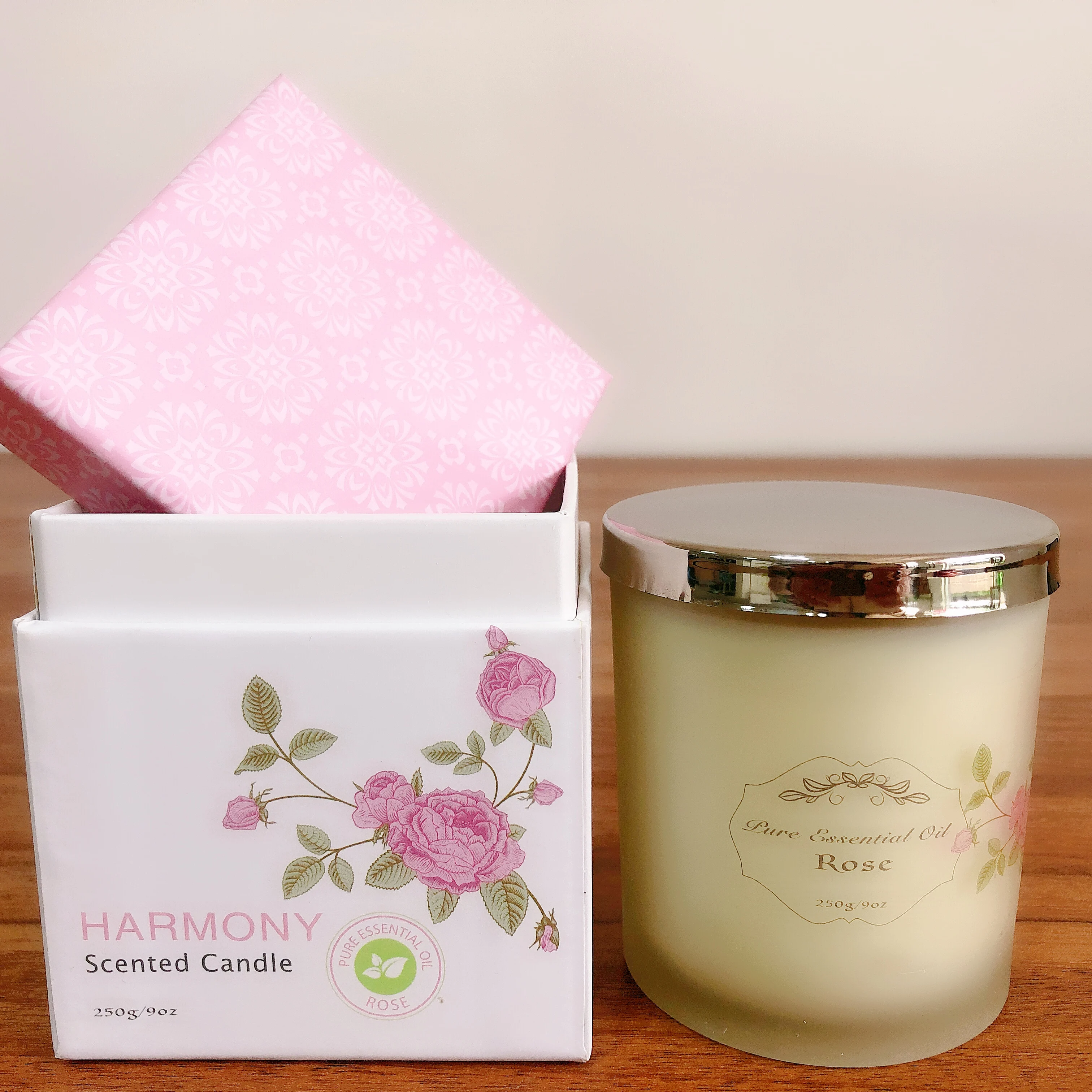 
Home decoration customized wedding gift Soy Wax Luxury scented candles in glass jar 