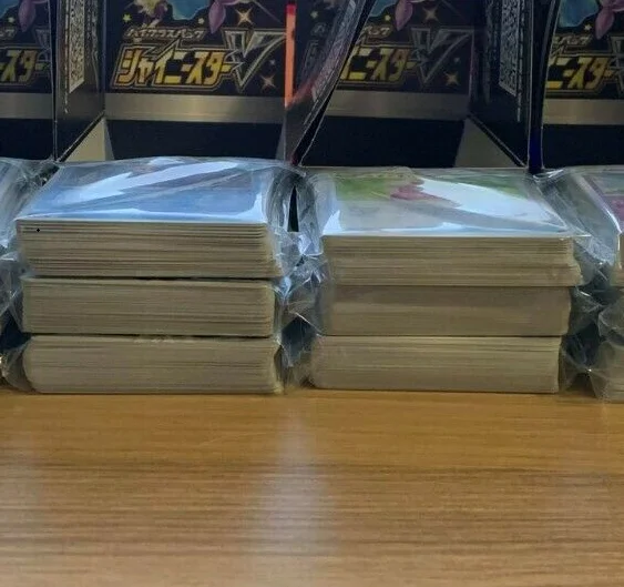 

100pcs/ lot + original box Random original Pokemon shiny star V Japanese S4a game cards foil rare including, Colorful