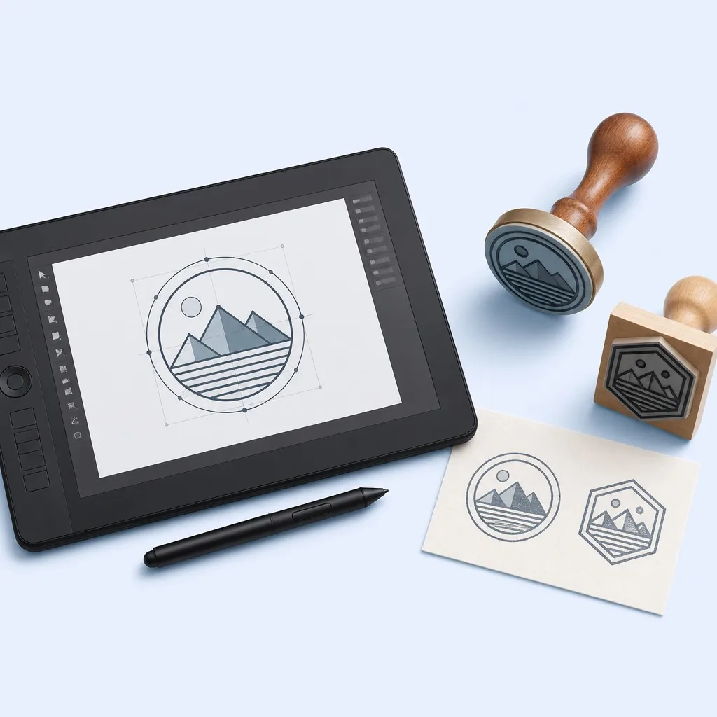 Digital Vector to Tangible Stamp