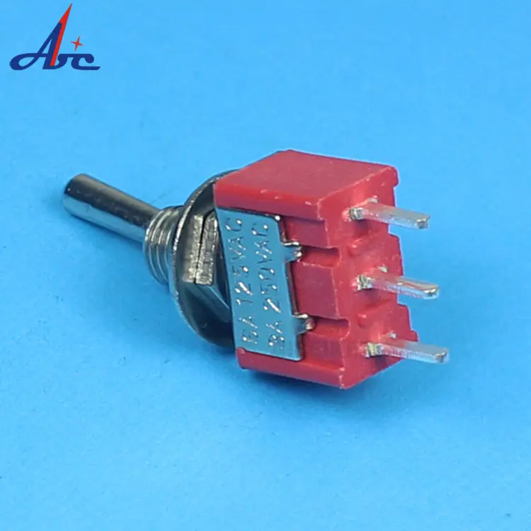 
PCB mounting toggle switch 3pin RED ON-ON ON-OFF-ON toggle switch 