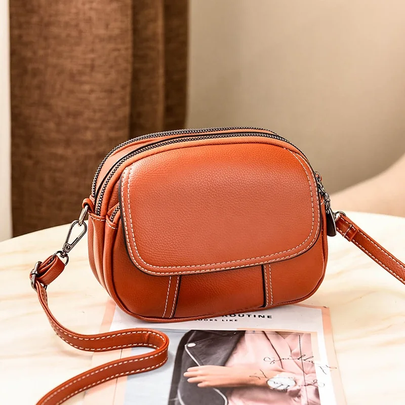 

2021 Women Side Bags Small PU Leather Crossbody Single Strap Shoulder Bag Handbag