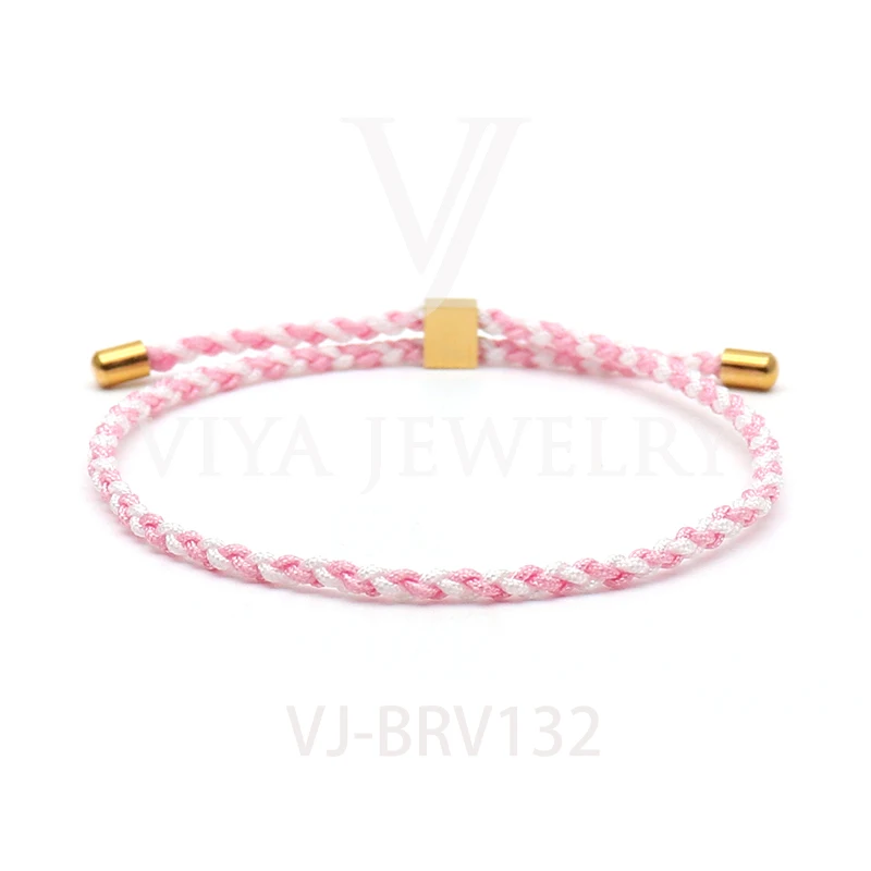 

Viya Jewelry DHL Free Shipping Wholesale Simple Braided Handmade Nylon Rope Boho Couple Bracelet