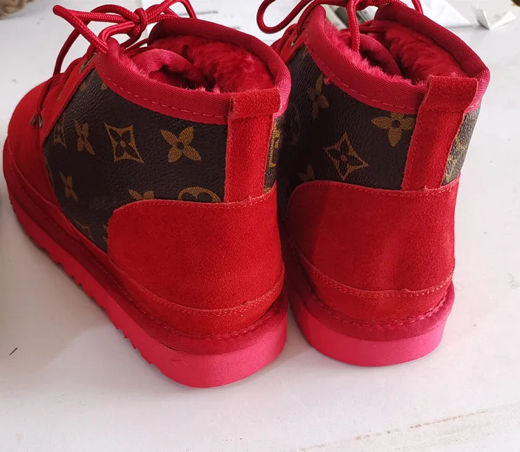 

2021 New women winter Fashion fur boots cow suede lamb fur boots winter boots for women shoes, Customized color