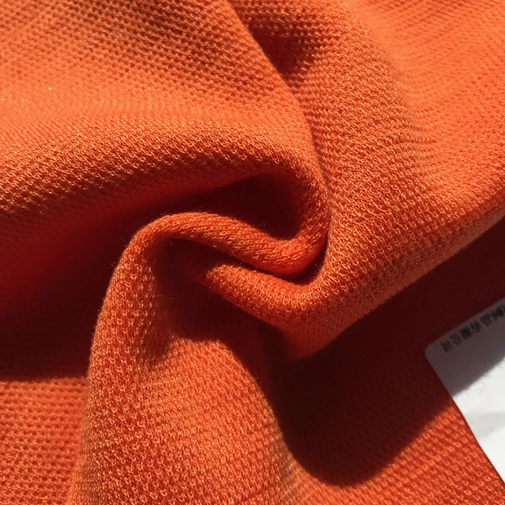 wool knitted 50% wool 50% acrylic 285g pique worsted fabric