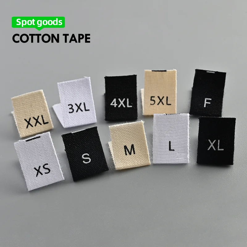 Fast Trading  Woven Size Label XS S M L XL  XXL  for Garment Clothing Woven logo Tag