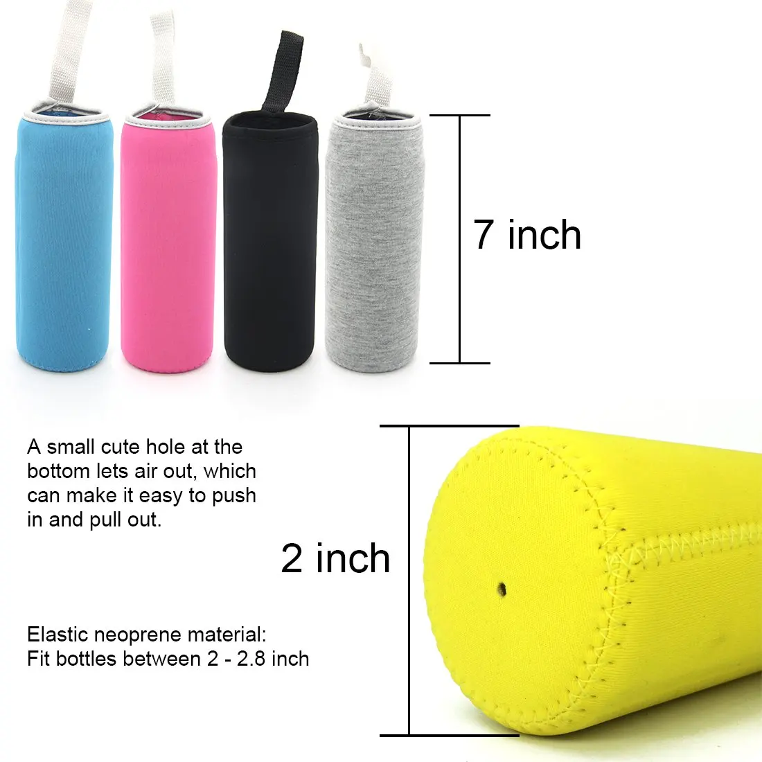 Custom Neoprene Insulated Water Drink Bottle Cooler Carrier Cover
