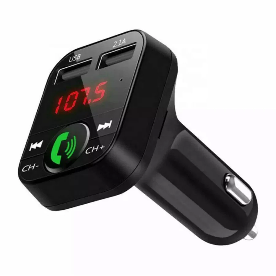 

Hot Selling Car USB Charger Charging Hands-free Calling Quick Charging Mobile 2 USB Port Car Charger, Black white