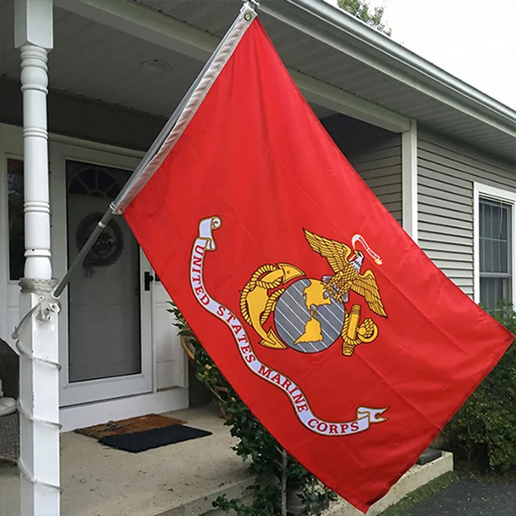 United States Marine Corps Flag 3 x 5 USMC And American USA Wholesale 2 Flags 