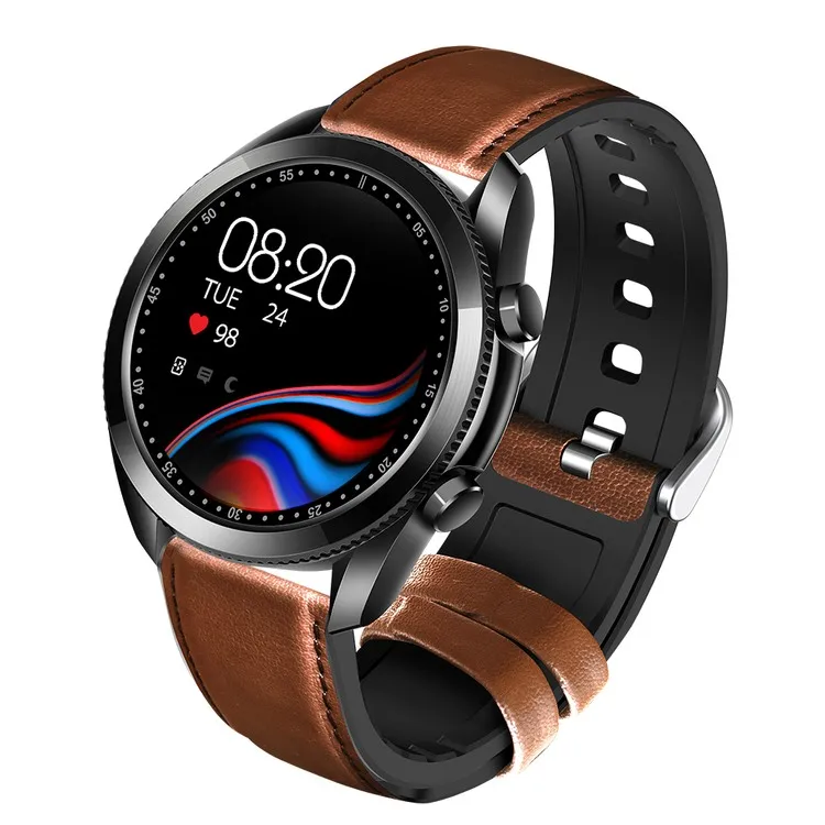 

2021 Most Trendy Multiple Modes Men Ultra Thin Circular 1.28-inch Wrist Watch Smart Watch For Man UM90