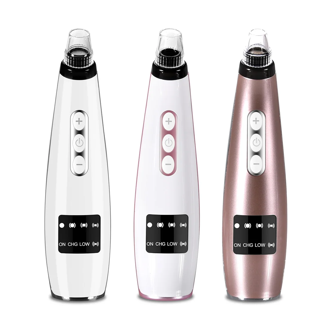 

Electric Small Bubble Blackhead Remover USB Rechargeable Water Cycle Pore Acne Pimple Removal Vacuum Suction Facial Cleaner Tool, White. rose gold