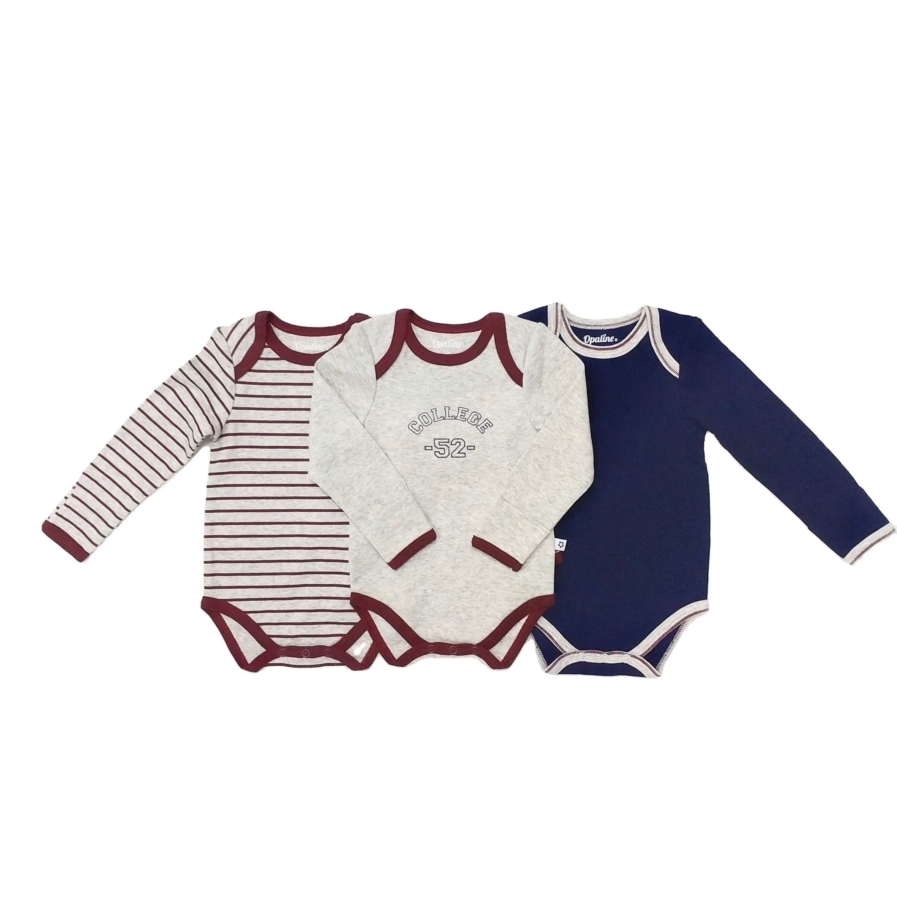 

Baby clothes suit boy romer set 100%cotton long sleeve with hand cover and feet, Customized color