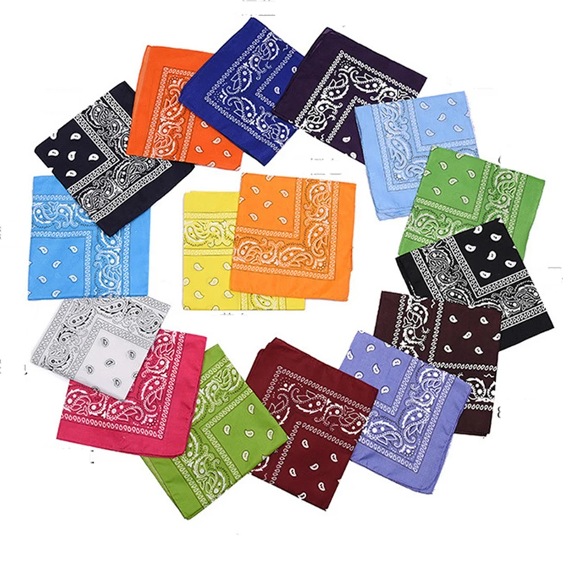 

China factory wholesale multi color printing polyester cloth outdoor sports square scarf