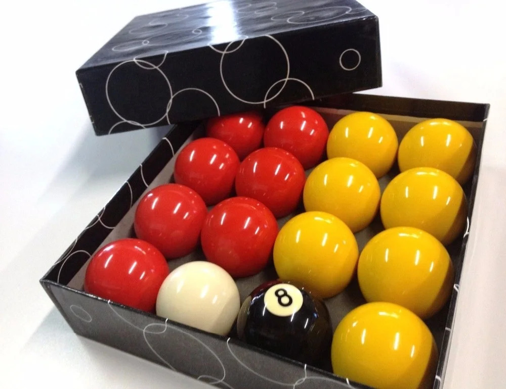 Popular Good Quality Red Yellow Billiard Balls 57.2mm Pool Ball Set