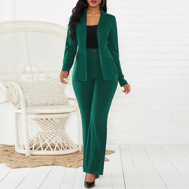 

Hot Selling Popular Office Lady Clothes Blazer Mujer Femme Slim Fitting 2 Pieces Set Ladies Business Suit Women'S Suits, Shown