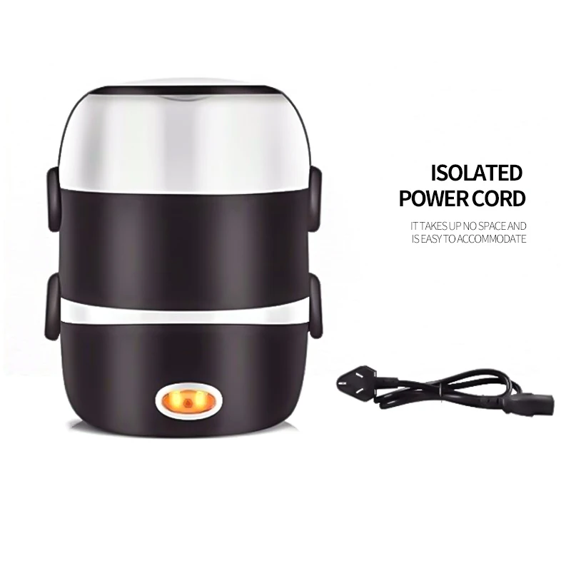

Electric Lunch Box 2L Cook Rice and Heat Food Rice Cooker Lunch Box with Stainless Steel Container, Black,pink