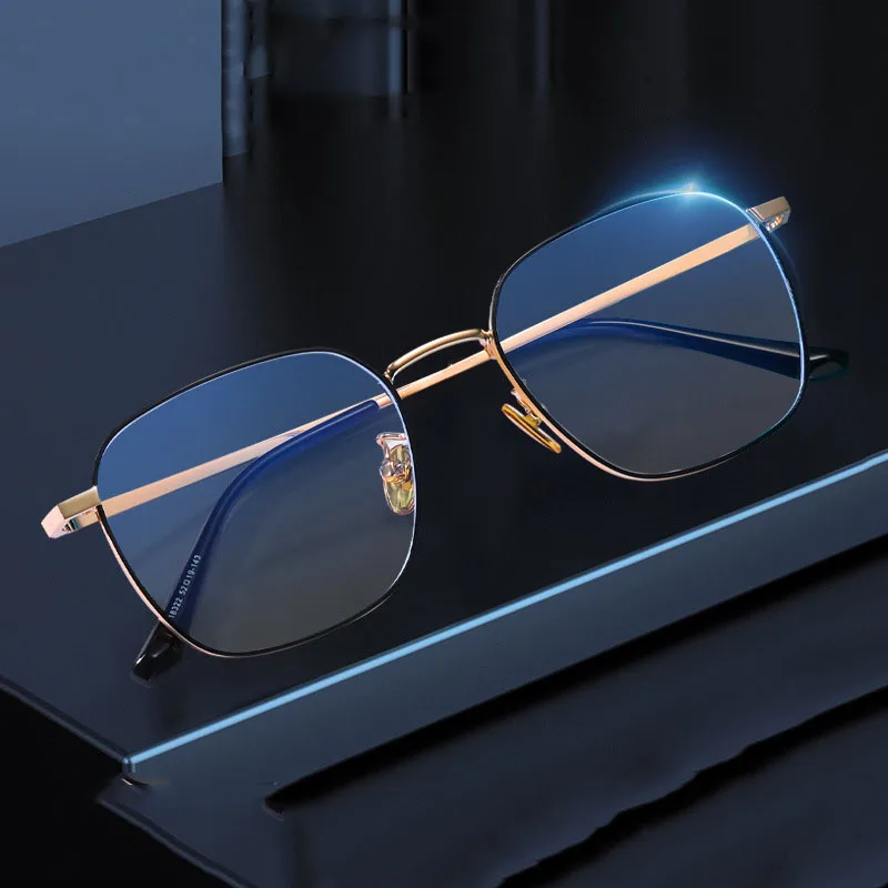

2022 new square photochromic eye glasses anti blue light glasses blue blocking eyewear optical frame, Customize color