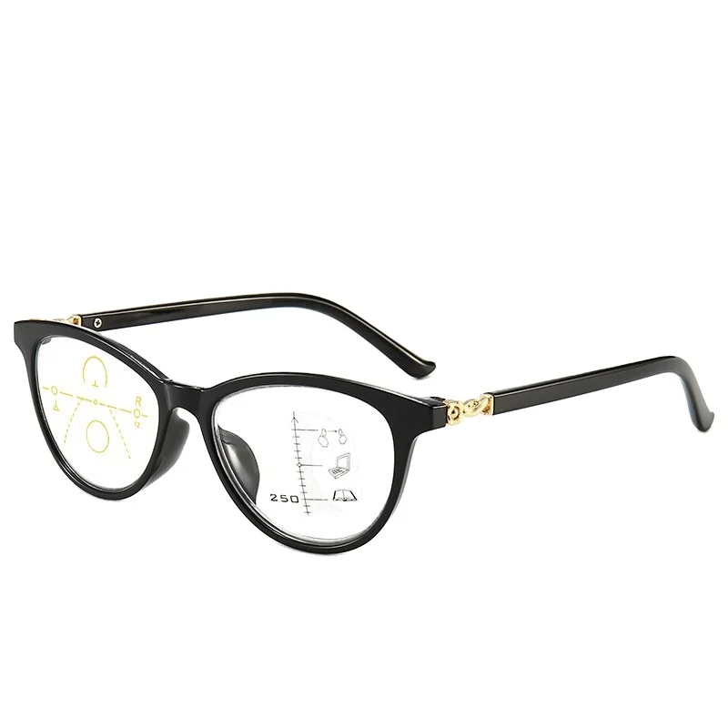 

RENNES [RTS] 2021 Fashion Life Style Progressive Multifocal Blue Light Dropping Reading Glasses With Cat Eye Shape