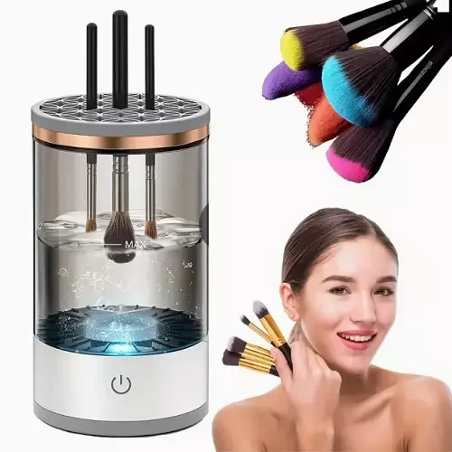 USB Rechargeable Brush Cleaner Electric Automatic Silicone Makeup Brush Cleaner for Makeup Tools