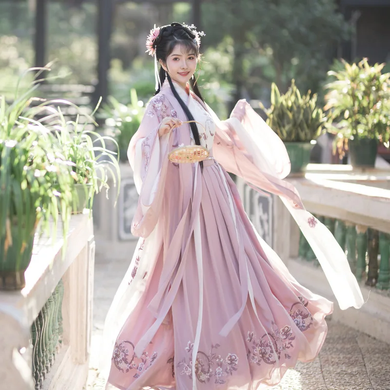 Chinese Traditional Accessories Wedding Embroidery Wide Sleeve Hanfu ...