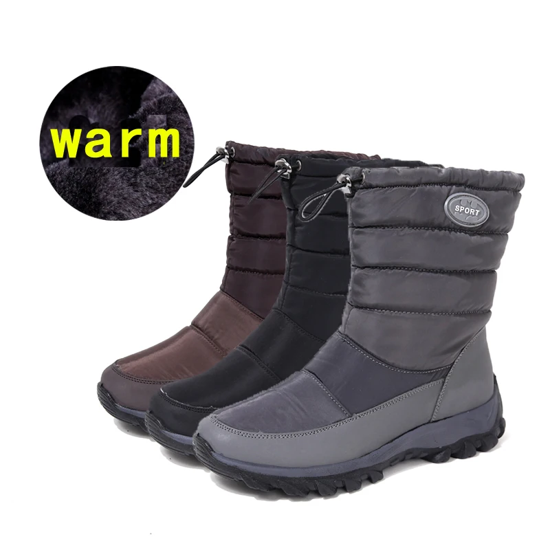 

winter snow boots women sexy Tarpaulin keep warm Artificial wool Cotton ankle boots