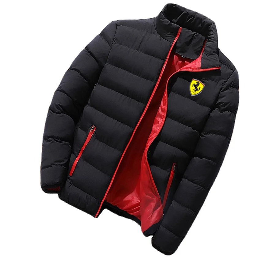 

2021 New Men Hot Sale Ferrari Jacket Down Jacket Brand Printing Men's Casual Fashion Men's Zipper Direct Selling