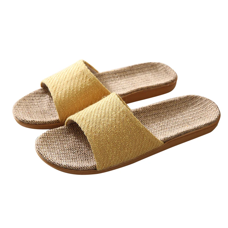 

High Quality linen slippers women slipper straw Couples slippers, Picture