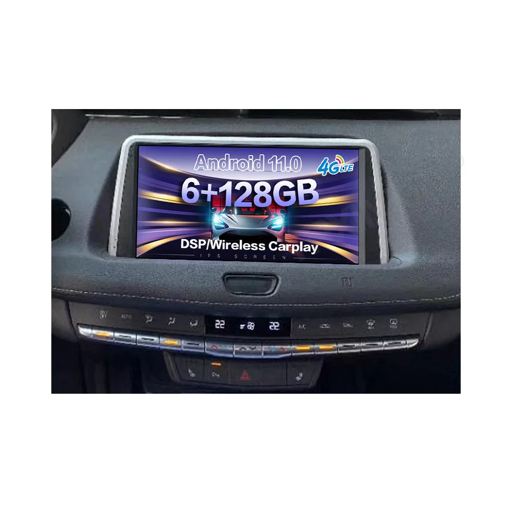 

Android 11.0 Multimedia Player Car GPS Navigation Radio Headunit Recorder Stereo 6 + 128G FOR Cadillac XT4