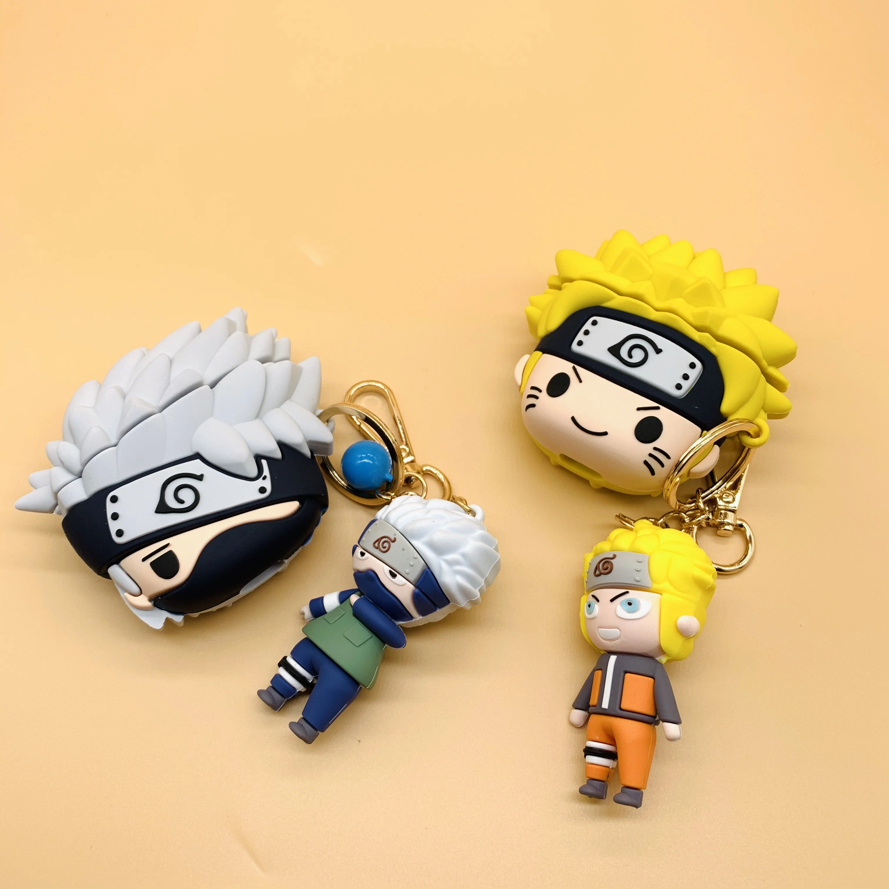 

3D Cute Cartoon Kakashi Protective Case For Apple Airpods 1 2 Cover With Keychain