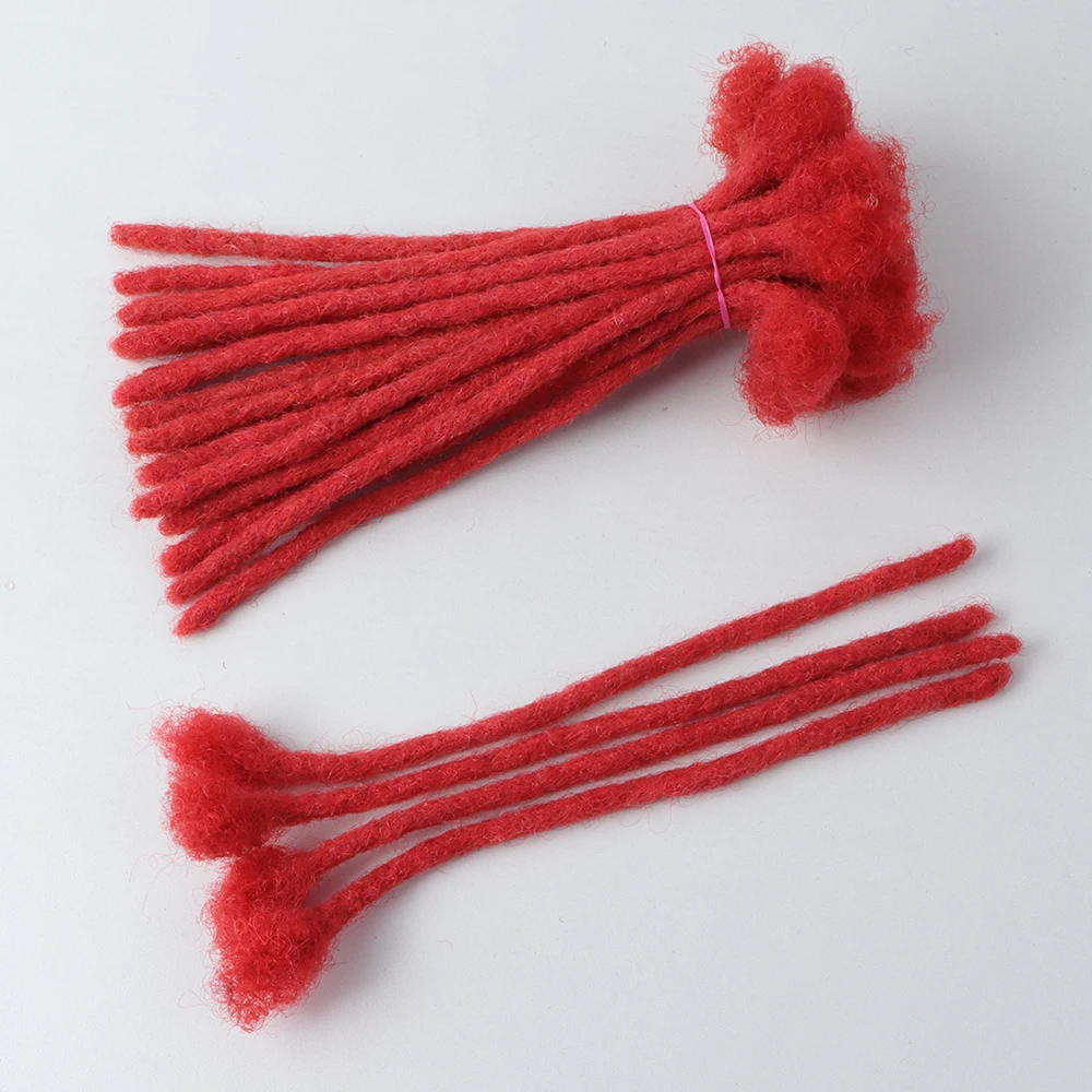

Free Sample Wholesale Factory Price red dread locks permanent dreadlocks human hair human dread extension in red color
