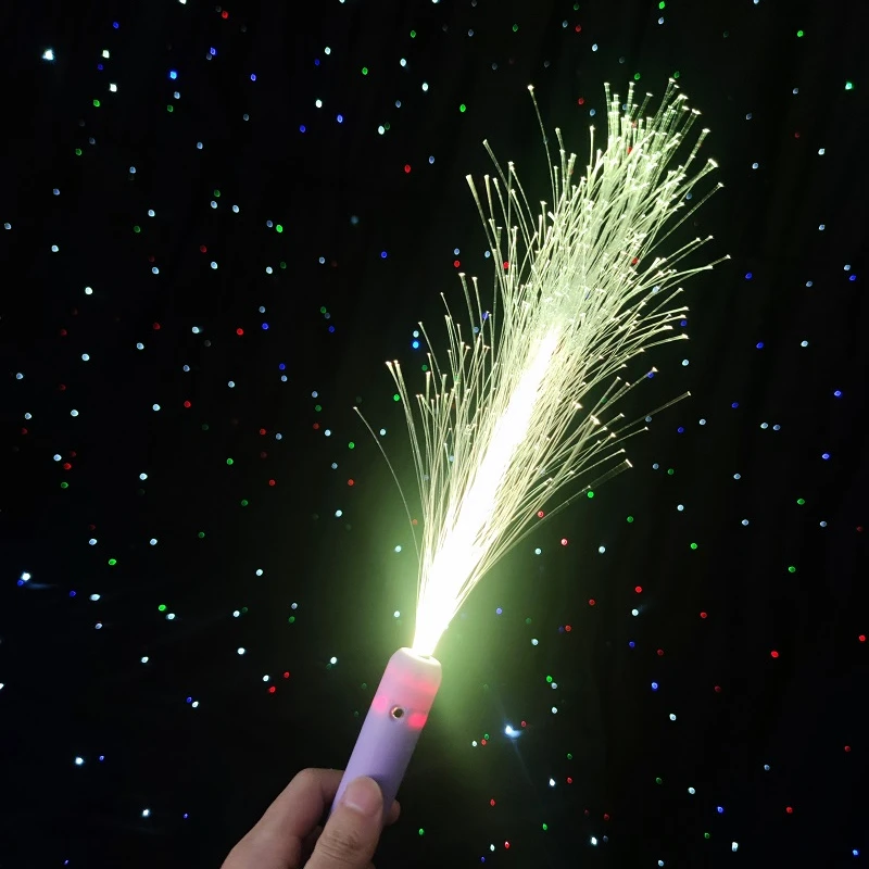 

Factory price LED Starlight Stick Toys Fiber Optic Stick Glow Flashing Modes Wand Glow For Party Supplies Decorations