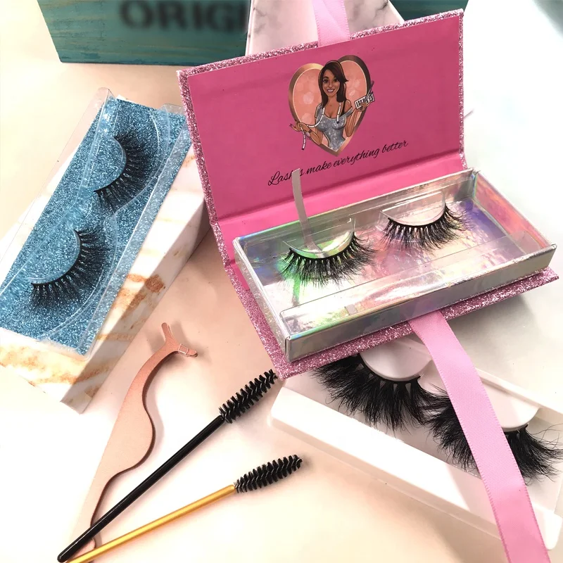 

Custom Own Brand Eyelash Packaging Private Label Fluffy 100% Cruelty Free 3D 25MM Mink Eyelashes Vendor