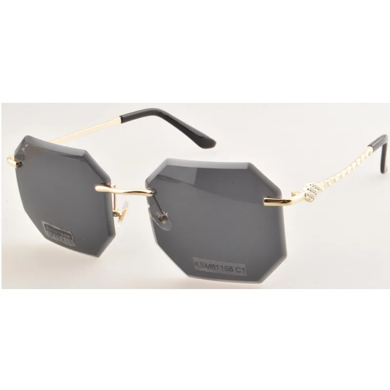 

Rimless Rectangle Sunglasses Women 2021 Luxury Brand Fashion Blue Light Frame Leopard Shade Small Square Sun Glasses For Men