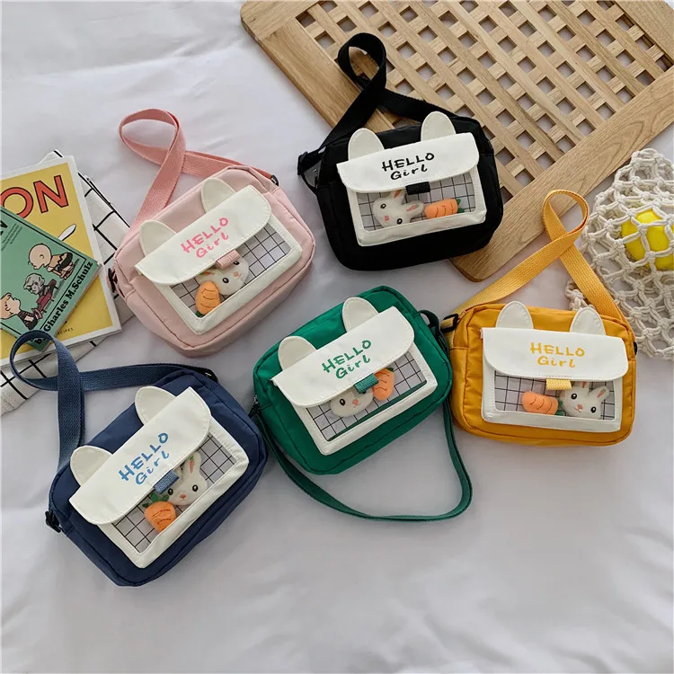 

Designer Student Cute Cartoon Small Cotton Bag Girls Large Capacity Shoulder Messenger Bag Small Bags With Logo