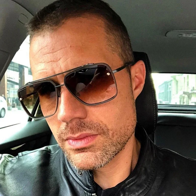 

Fashion Classic Style Gradient Cool Unisex Sunglasses Brand Design Men's Vintage Sunglasses Sun Gasses for Men, Multi-colored