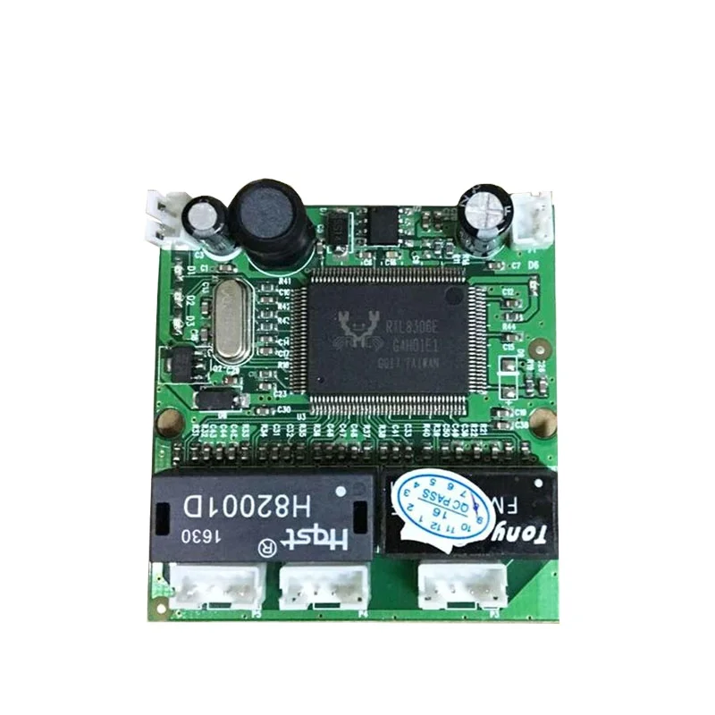 

OEM 3 port Ethernet switch Data Transfer Industrial PCBA Board Module Hub Fast Switch module For machine parts