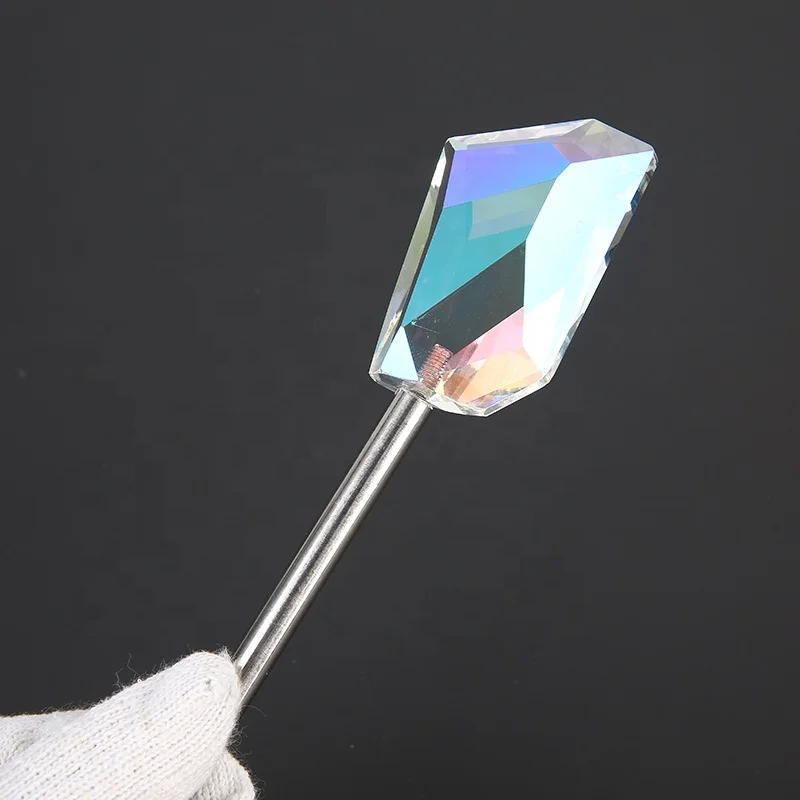 

FF006 Shaped Creative Glass Crystal Fractal Filter Prism for Photography, Ab plated
