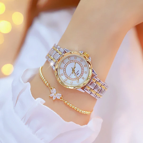 

Net HOT 2019 BS High-end Watches Custom Full Diamond Luxury Female Watches Elegant Dress Quartz Wristwatch FA1505, 1 color