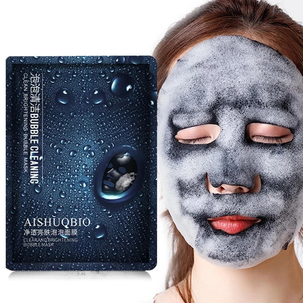 

Wholesale Oxygen Bubble Sheet Mask Korean Cleansing Mask dirt Bamboo Moisturizing Charcoal Face Black Blackhead Remove