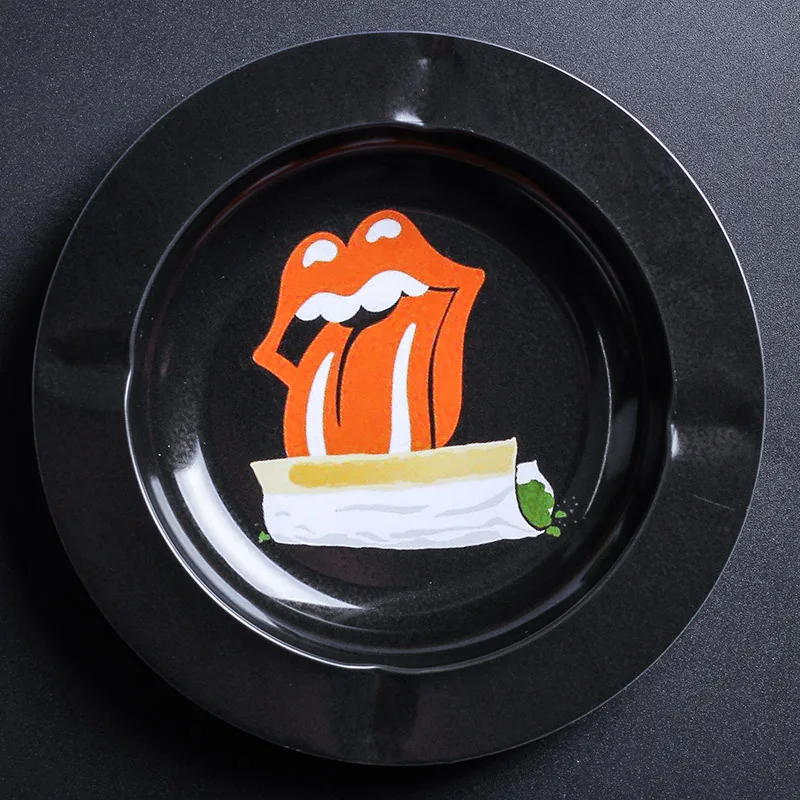 

SHINY Wholesale Metal Tobacco Ashtray Round Cigar Ashtray With Custom Logo, As customer's request