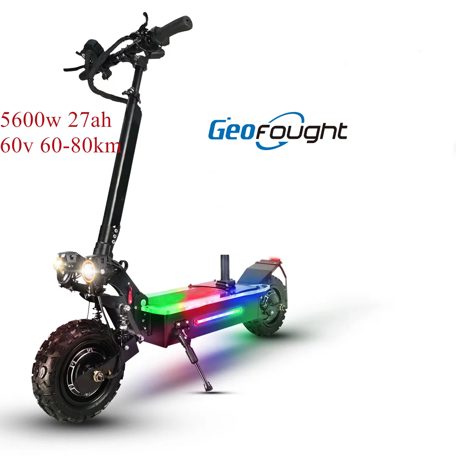 

EU Stock 2024 Geofought e scooter 50mph Powerful Fat Tire Off Road Electric Scooter 5600W Dual Motor Folding 11Inch E Scooters