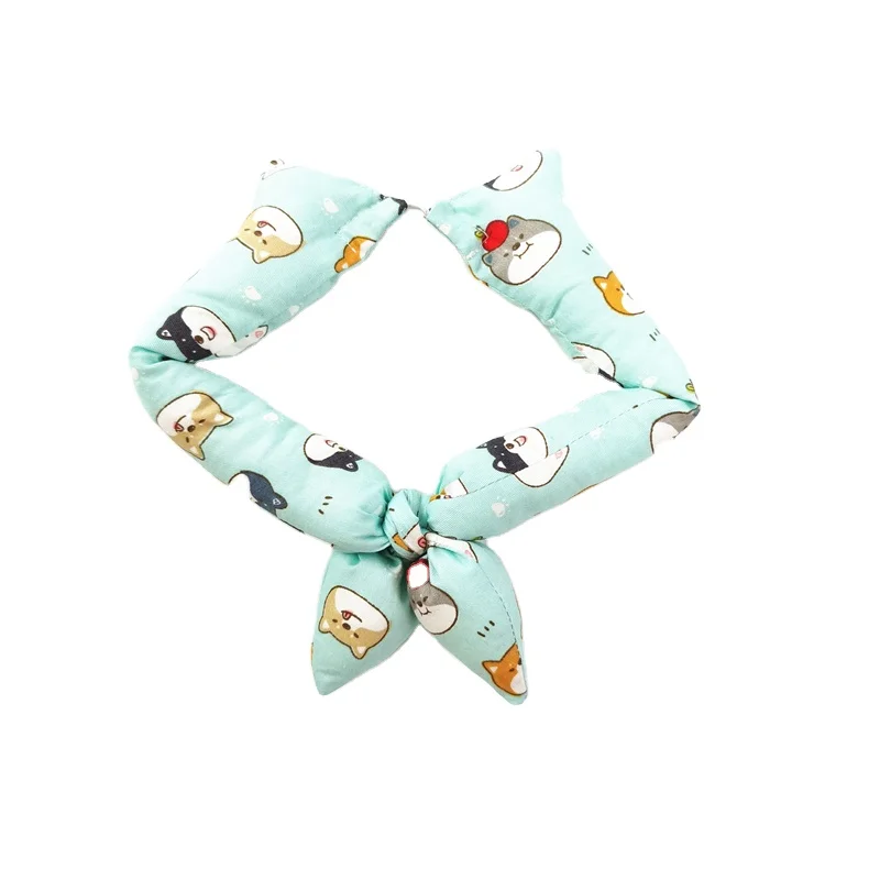 

adjustable bowtie pet dog collar Teddy pet dog with lemon towel neck collar bow