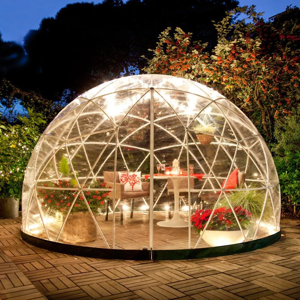 

Transparent Bubble Sunshade Canopy Parti Gazebo Plastic Geodesic Igloo Dome Luxe Outdoor Tent for Camping, Trasparency