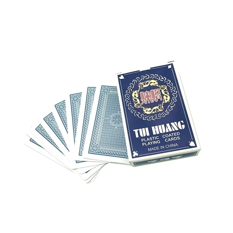 

Wholesale Recycled custom plastic playing card logo printed for magic show, Blue
