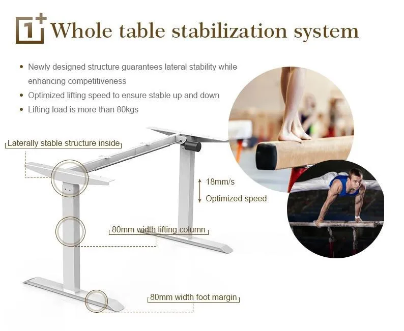 Wholesale Modern Office Desk Adjustable Height Design Work Station Sit Stand Desk