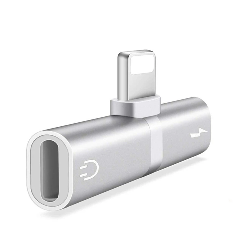 

New 2 in 1 mini Charging Audio Adapter Earphone Convertor Charger Splitter Audio&Headphone Adapter for iPh, Red/silver/gold/rose gold/ black