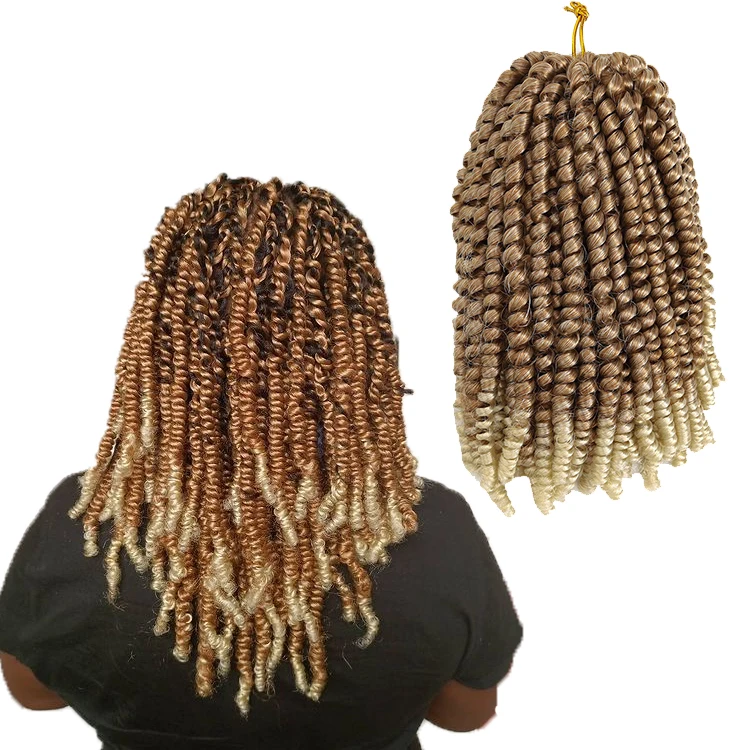 

wholesale spring twist hair crochet synthetic braiding hair extension 8 inch spring twist hair weft, All colors