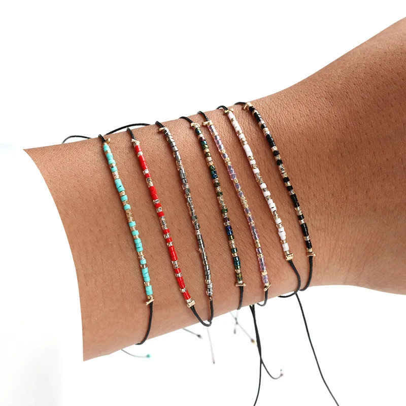

Artilady Bohemian Beads Bracelets women party seed beaded bracelets for women