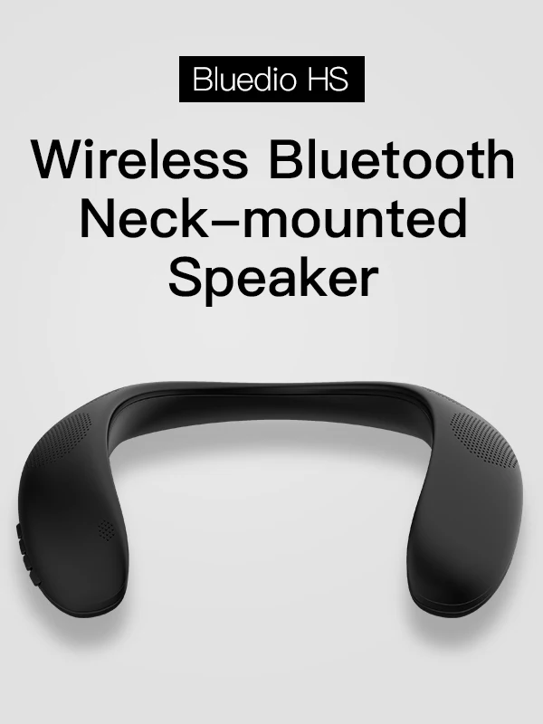 2020 China NEW Bluedio HS bluetooth neck speaker wireless 5.0 with super bass FM radio SD card slot with microphone for game - ANKUX.COM