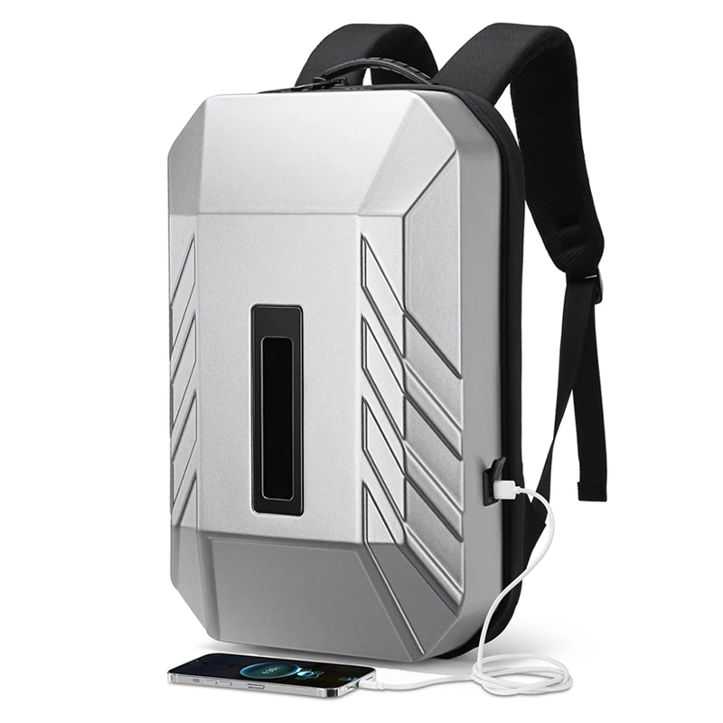 

Ozuko 9499L Smart LED Screen Backpack Large Capacity Business Backpack Waterproof Men'S Travel Bag With USB Charging Port