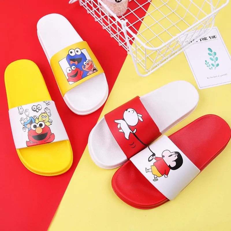 

2020 new woman slippers summer home non-slip cute cartoon slippers slides couple sandals
